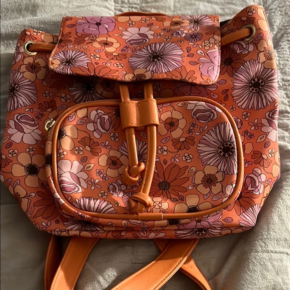 Wild Fable Floral Orange Backpack